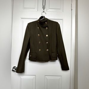 Zara wool military jacket with gold buttons. Size XS.